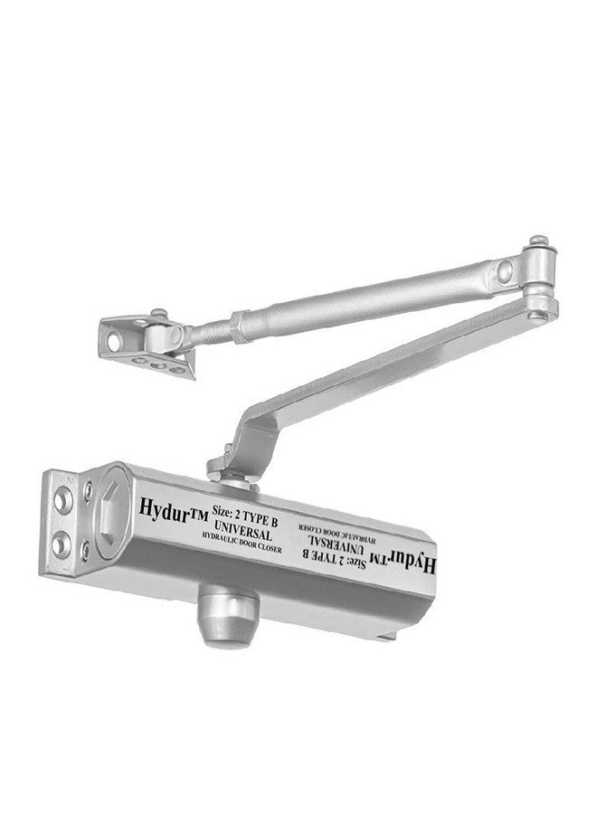 NRT HYDURâ„¢ ALLUMINIUM Fully HYDROLIC Door Closer for Residential/Commercial Purpose with Fitting Set (Silver) Model - ECO (Pack of 1) (1) - Image 1
